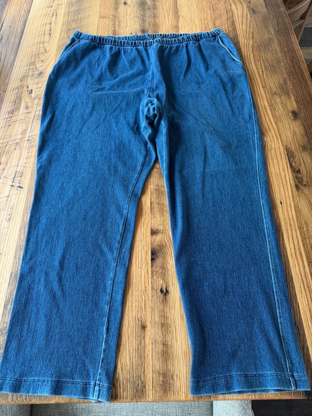 Lands' End Dark Blue Pull-On Jeans